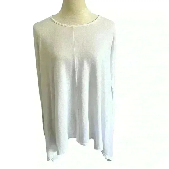Fresh Produce Women’s Top Sweater White Loose Fit Scoop Neck M/L Lightweight - Picture 1 of 8